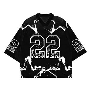 T-shirts décontractés pour hommes de premier choix, style hip-hop, en tricot Spandex/Polyester 200g, impression numérique, séchage rapide, service OEM, patchwork personnalisé - Product Image 6