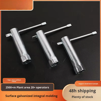 Kunci Soket T-handle Galvanis dengan Soket Heksagonal Berbahan Pipa Baja, Set Alat Kunci Casing Batang Terintegrasi Sederhana