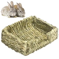 Rumah Rumput Kelinci Alami Bergaya Eksotis, Bernapas, Dapat Dimakan, Mainan Penghilang Stres untuk Chinchilla, Hamster, Sarang Timothy untuk Digigit