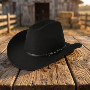 Sombrero Fedora Vaquero Retro Unisex de Fieltro de Alta Calidad, Diseño Personalizado, Venta al por Mayor, para Fiestas, Viajes, Deportes, Pesca y Actividades al Aire Libre - Product Image 3