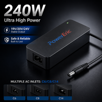 Adaptateur mural ultra-fin ABP 240W ignifuge avec protection OVP/OTP/OCP pour MacBook/S24, ordinateur portable, téléphone, outil électrique - Chargeur de bureau PD