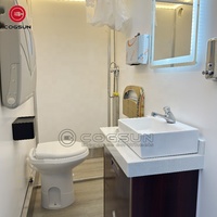 Remorque de toilettes mobiles pratique de qualité Cogsun avec un grand réservoir d'eau et une construction stable, remorque de toilettes portables