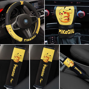 Appuie-tête de volant Picachu, appuie-tête de siège, ensemble de quatre pièces de produits d'intérieur pour toutes les saisons - Product Image 6