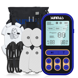 Dispositivo de Masaje TENS EMS de Doble Canal, Terapia TENS con Intensidad Ajustable y 60 Programas de Terapia para el Alivio del Dolor - Product Image 1