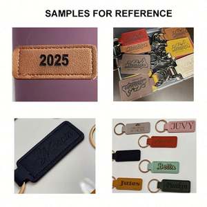 Porte-clés promotionnel en cuir PU avec logo personnalisé en relief – Idéal pour les cadeaux de fête - Product Image 4