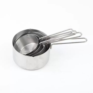 Juego <span class=keywords><strong>de</strong></span> <span class=keywords><strong>Tazas</strong></span> y Cucharas <span class=keywords><strong>Medidoras</strong></span> <span class=keywords><strong>de</strong></span> Acero Inoxidable, Utensilios <span class=keywords><strong>de</strong></span> Repostería Metálicos Ecológicos - Product Image 5