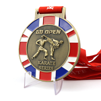 Médailles personnalisées Médailles Football Course Taekwondo Football Prix Métal Or Ruban Sport Médaille vierge Trophées et médailles