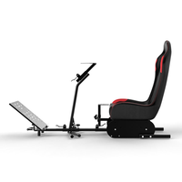 Siège de simulateur de course en cuir noir, siège de jeu pliable pour simulateur de course