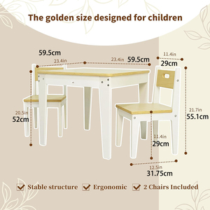 Cadeau <span class=keywords><strong>de</strong></span> Noël, <span class=keywords><strong>table</strong></span> d'apprentissage Montessori, <span class=keywords><strong>table</strong></span> et chaises en bois pour enfants, ensemble pour l'apprentissage des tout-petits - Product Image 5