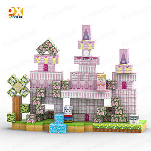 PX-master Guangdong Factory Wholesale Customizable Girl Princess Castle 3D Assembly DIY Puzzle Set Magnetic Plastic ABS Building - Product Image 2