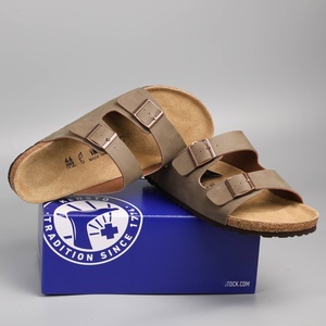 Sandalias Arizona de Cuero Aceitado Estilo Birkenstock, Mules de Ante con Suela de Corcho para Mujer y Hombre, Venta al por Mayor, Zapatillas de Verano, Novedad - Product Image 1