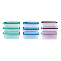 Conteneur de préparation des repas rectangulaire réutilisable de 600 ml, contenants de stockage alimentaire en plastique, lot de 3 pièces