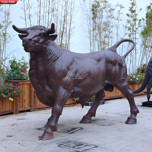 Sculpture de bétail en laiton YOUFINE, projet de décoration artistique de place extérieure personnalisée, sculpture de <span class=keywords><strong>taureau</strong></span> espagnol en bronze grandeur nature - Product Image 4