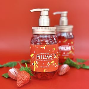 LKIAE OEM <span class=keywords><strong>Parfum</strong></span> fruité Pure Purifying Body Wash Strawberry Sakura Rose Skin Whitening Rich Foam Shower Gels Skin Care - Product Image 5