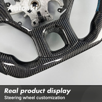Volant sport personnalisé en fibre de carbone véritable avec écran LED intelligent pour Dodge Ram 1500 2500 3500 TRX