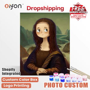 Kit Lukisan Cat Air Orfon Dropshipping Chibi Mona <span class=keywords><strong>Lisa</strong></span> - Potret Seni Klasik Bergaya Imut untuk Dekorasi Rumah Kerajinan DIY - Product Image 1