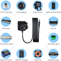 Adaptor Daya Dinding DC 12V 1A untuk Lampu LED Strip, TV Box, Speaker, Router, Peralatan Rumah Tangga, Audio