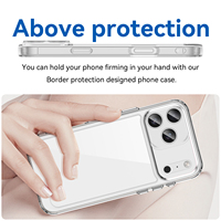 Coque transparente antichoc 2-en-1 en TPU souple et PC rigide pour iPhone 16, 17, 18 Pro et Pro Max – Meilleure vente