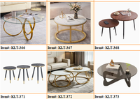 Ensemble de table basse moderne minimaliste or et blanc, meubles décoratifs multifonctionnels