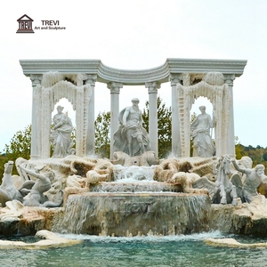 Fuente <span class=keywords><strong>Trevi</strong></span> de Mármol Blanco Grande y Famosa de Alta Calidad para Jardín Exterior - Product Image 2