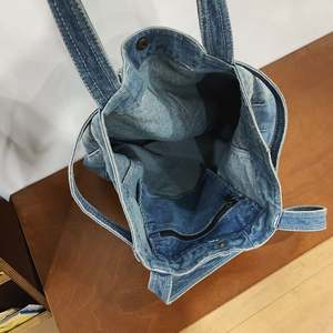 Bolso de hombro de lona vaquera retro neutro de alta calidad con estilo de diseñador para mujer - Product Image 5