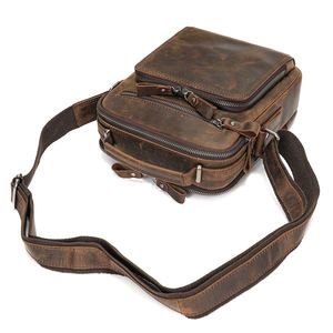 Bolso bandolera vintage de piel auténtica de Caballo Loco para hombre, bandolera de hombro, resistente al agua, duradero y ligero - Product Image 6