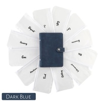 Cahiers personnalisables en cuir PU A6 Moleskin avec pages noires de bord arc-en-ciel disponibles