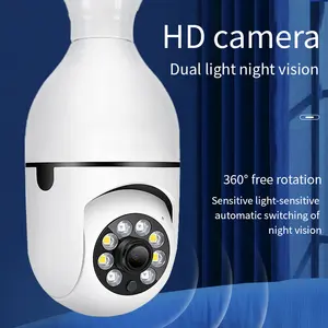 Tuya akıllı bebek Pet monitör 360 Wifi 1080P 3MP gece IR gece sürüm AI izleme güvenlik ışığı ampul kamera