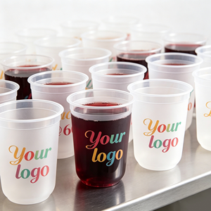 Vaso de Plástico de 12oz/16oz/8oz para Bebidas, Vasos de Plástico Personalizados a Precio Económico para Estadios, Cerveza, Bodas, Fiestas y Eventos con Logotipo, Escudo y Nombre - Product Image 1