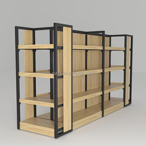 جندول خشبي لمتاجر البقالة والسوبر ماركت حامل فولاذية بتشطيب معدني لمتاجر مستحضرات التجميل - Product Image 6