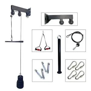 Pulley Cable Home Gym Equipment LAT And Lift Pulley System With Loading Pin Tricep Bar Cable Machine For Muscle Strengthening