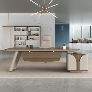 <span class=keywords><strong>Meilleur</strong></span> vendeur Bureau de direction moderne convertible en forme de L pour PDG, directeur, chef - Product Image 4
