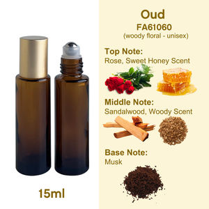 Parfum personnalisé unisexe 15 ml, musc végétalien, oud, bois d'agar, encens, parfum boisé ambré, bille en acier mat, parfum en roll-on, huile aromatique - Product Image 4