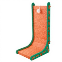 Grand grattoir vertical en feutre en forme de L pour chat, emballage carton, durable, résistant à l'usure, amovible, design simple, pour intérieur