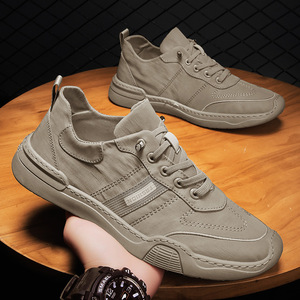 Chaussures d'été 2025 pour hommes – Baskets décontractées élégantes à lacets, résistantes à l'usure, semelle souple, couleur unie, antidérapantes, pour le sport - Product Image 3