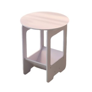 Table basse ronde de style européen Ousimei, blanche, à 2 niveaux, pour salon, à placer près du canapé - Product Image 5