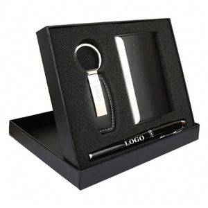 Set de Regalo Corporativo Ejecutivo con Logotipo Personalizado, con Tarjetero, Llaveros, Bolígrafo y Accesorios Tecnológicos para Clientes y Empleados - Product Image 1
