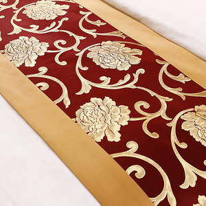 Chemin de lit personnalisé avec impression de motifs pour hôtel, taille <span class=keywords><strong>Queen</strong></span> et <span class=keywords><strong>King</strong></span> - Product Image 4