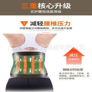 Haobang Curved Waist Support <b>Belt</b> Smlxlxxl Steel Plate Fixation Breathable Universal Men <b>Women</b> HB-B05 - Product Image 1