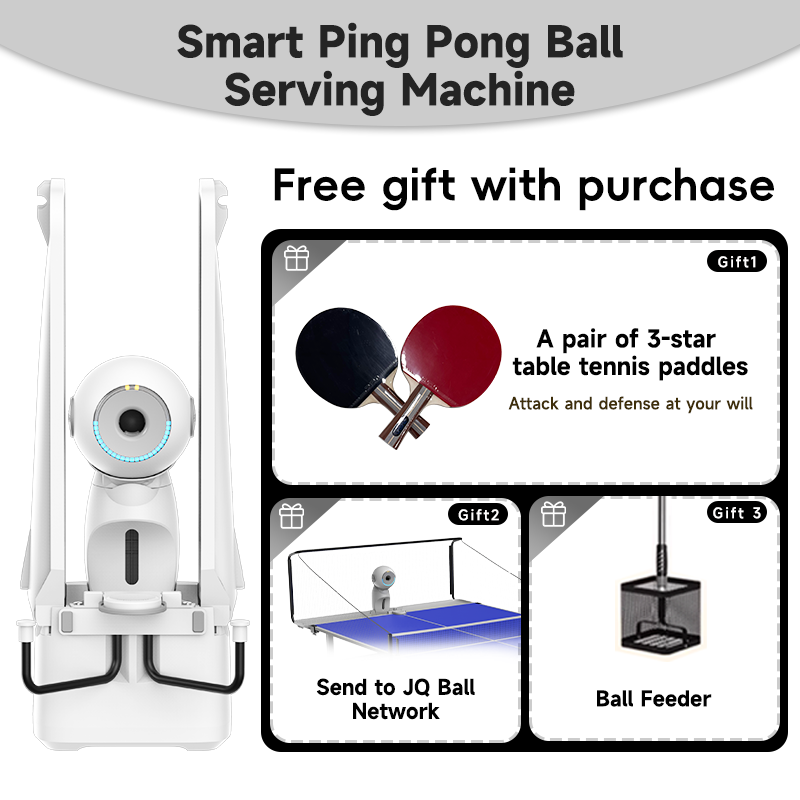 PUSUN DORA Professional AI Table Tennis Ball Machine Dual Control Built-in-drills 360-degree Rotating Ball for Club/home Use