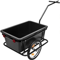 Remorque de vélo 2 en 1 Chariot à main pliable pour chien Bagages pour animaux de compagnie Remorque de vélo avec plateau en plastique amovible