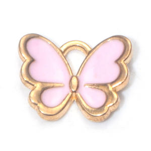 Colgante Clásico Infantil en Forma de Estrella de Aleación Chapada en Oro con Zirconia Rosa y Esmalte Goteado, Accesorios de Joyería DIY - Product Image 6