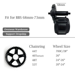 Convertisseur de vélo électrique pour <span class=keywords><strong>moteur</strong></span> central 8fun 36V 350W <span class=keywords><strong>Kit</strong></span> de conversion Affichage C965 Modèle BBS01/BBS01B Boîtier de pédalier 68MM - Product Image 3