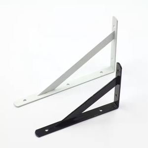 Support <span class=keywords><strong>d</strong></span>'<span class=keywords><strong>étagère</strong></span> <span class=keywords><strong>d</strong></span>'<span class=keywords><strong>angle</strong></span> en L en acier noir robuste, support <span class=keywords><strong>d</strong></span>'<span class=keywords><strong>angle</strong></span> pour <span class=keywords><strong>étagère</strong></span>, support de suspension murale - Product Image 6