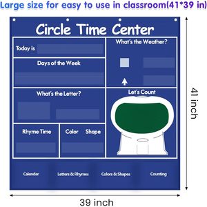 Calendario de Bolsillo para el Centro de Aprendizaje del Tiempo, Tablero Educativo de Pared para el Aula, Regreso a Clases para Niños - Product Image 2