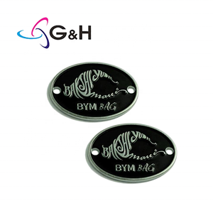 Kim Loại túi xách nhãn tùy chỉnh dập nổi tên thương hiệu logo thẻ kim loại - Product Image 2