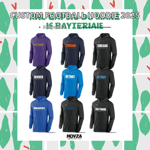 Sudadera con Capucha de Fútbol Americano Personalizada, Superventas 2025, Manga Corta, Antibacteriana, 100% Poliéster, Chicago, Baltimore, Detroit, Denver - Product Image 2