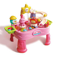 Mesas de Juego Acuáticas de Verano, Juguetes de Pesca, Mesa Multifuncional Eléctrica para Niños, Interior y Exterior, con Arena y Agua, con Bomba