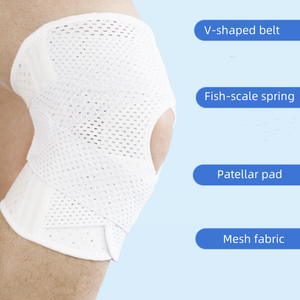 Transpirable ajustable Spandex suave soporte de rodilla fino ligero Unisex protección atlética al aire libre - Product Image 6