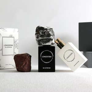 Custom square Black Frosted Perfume Glass <b>Bottle</b> 30ml Crimp <b>Empty</b> <b>Spray</b> <b>Bottle</b> Stone Cap Perfume <b>Bottle</b> 50ml 100ml with Box - Product Image 5